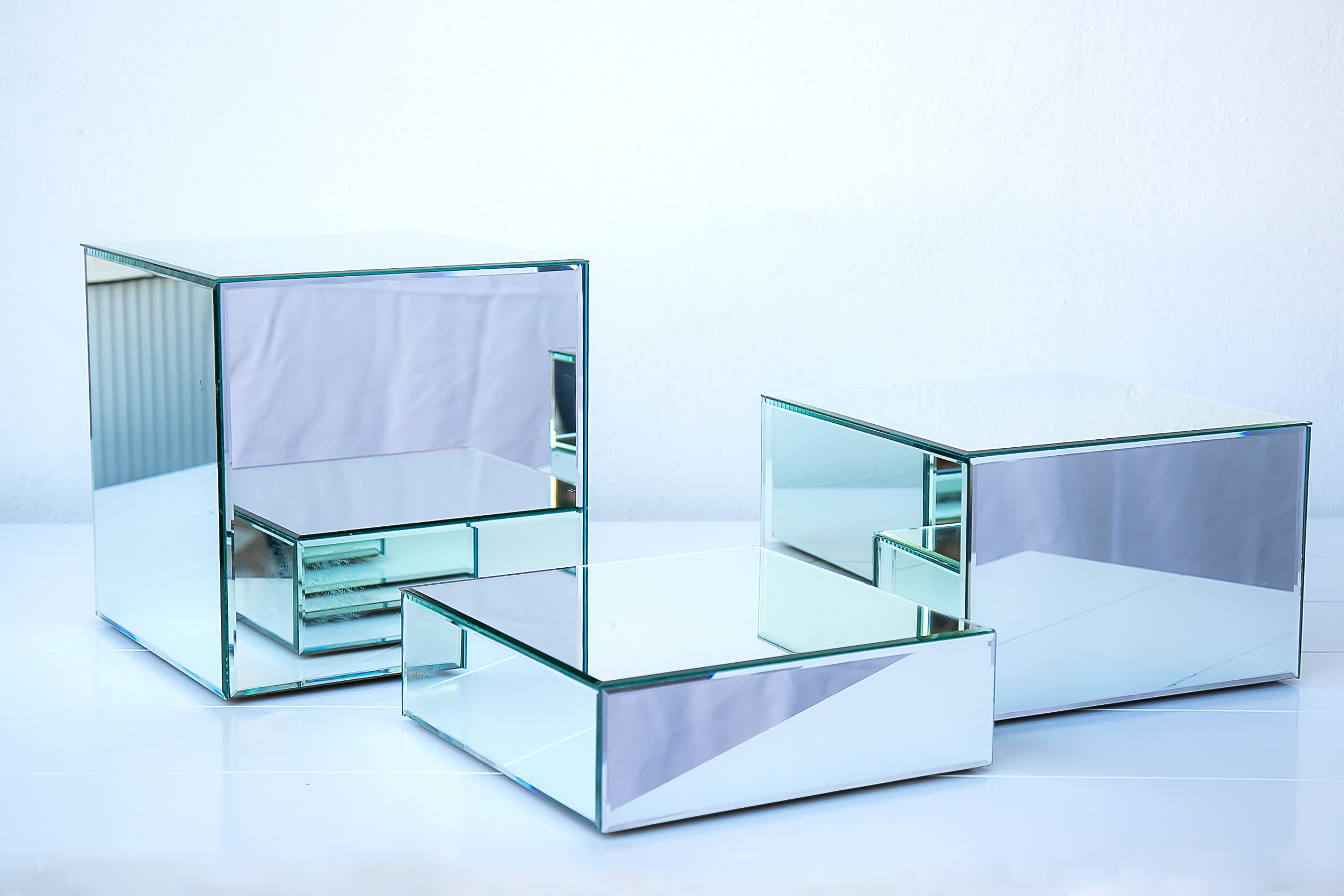 Cubo Espejo Alto para centros de mesa renta en Monterrey