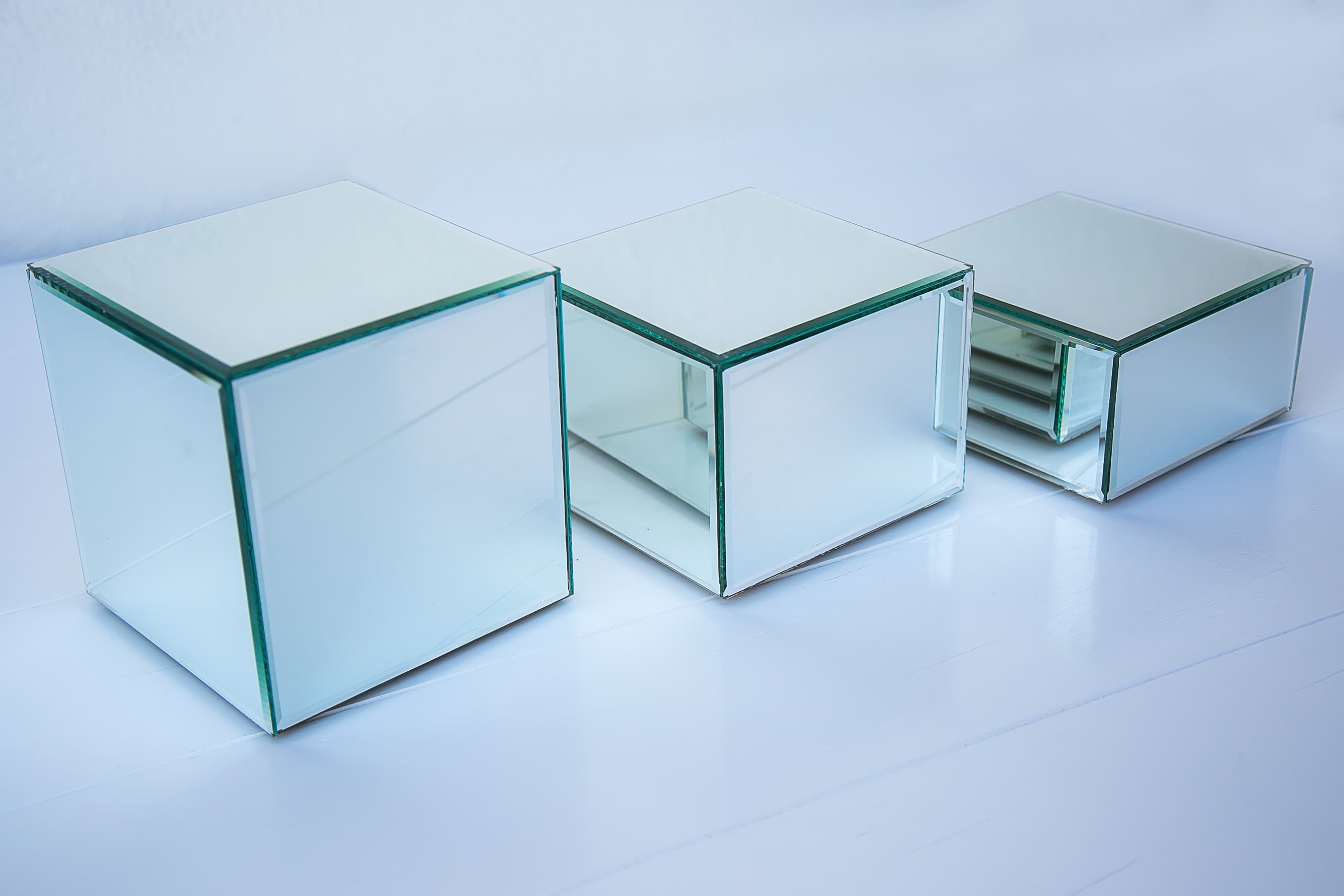 Cubo Espejo Bajo para centros de mesa renta en Monterrey