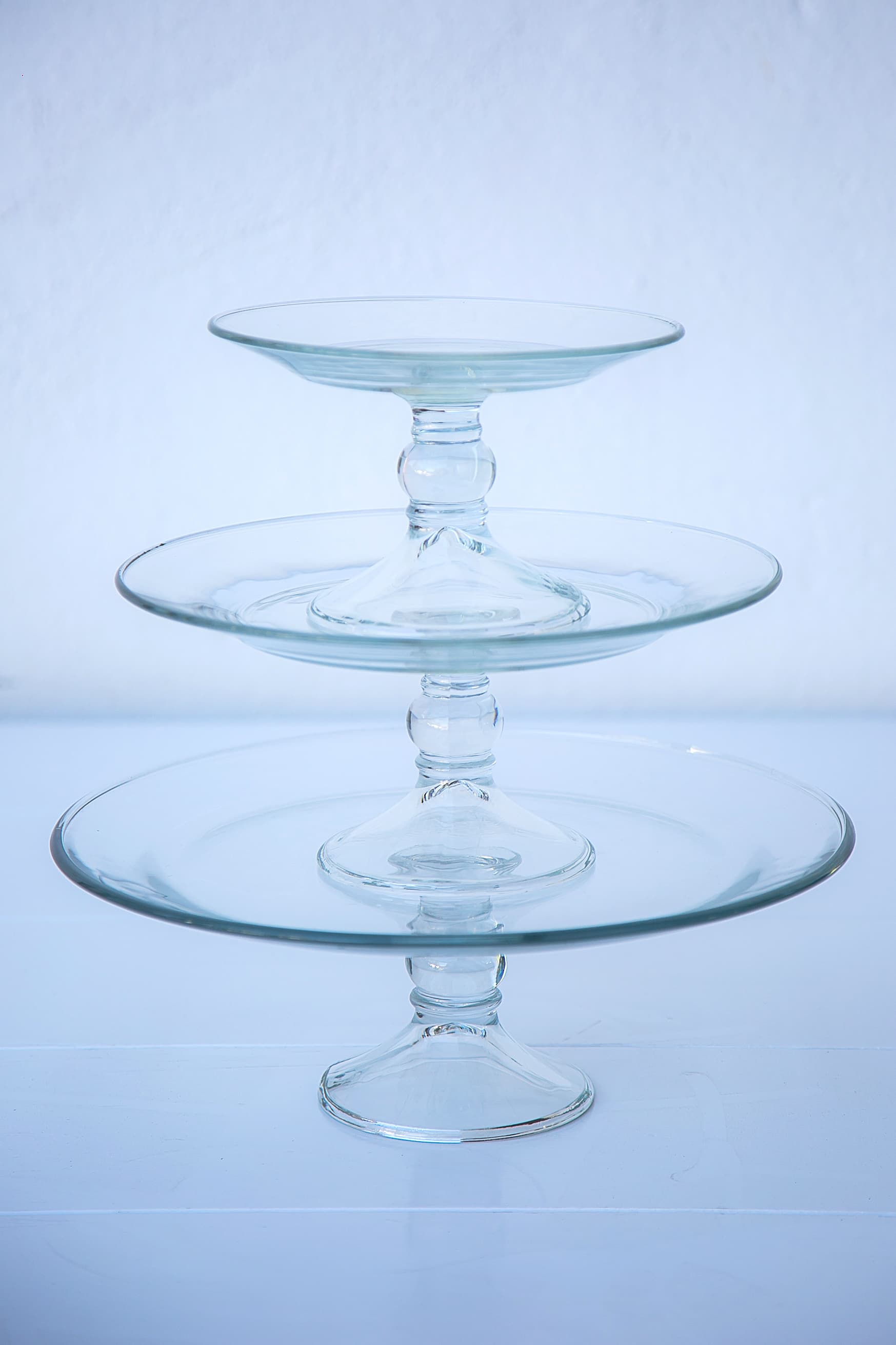Torre 3 Pisos de Vidrio para centros de mesa renta en Monterrey